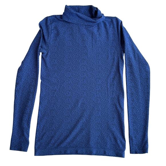 Athleta Blue Lightweight Stretch Turtleneck Long Sleeve Top Women’s Small - Picture 2 of 7